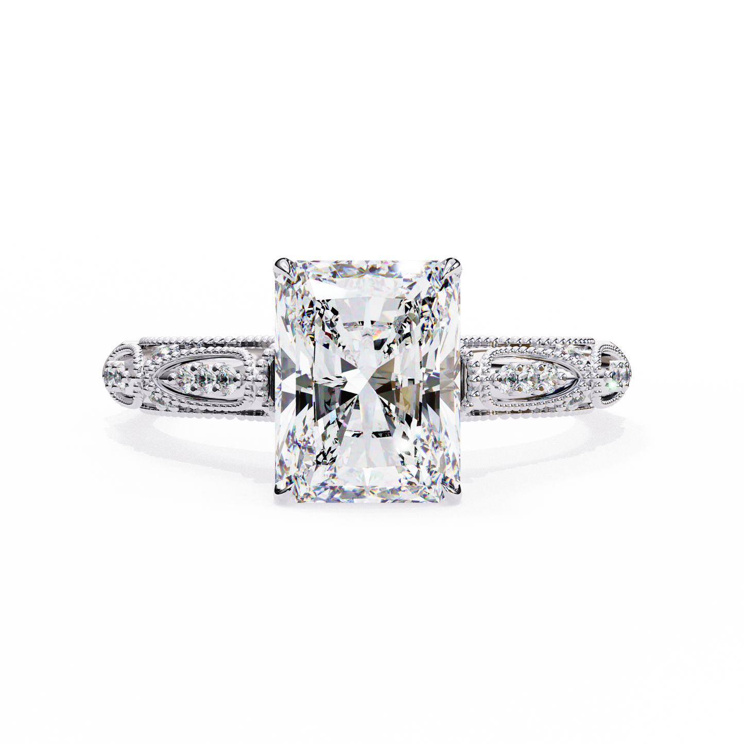 2.50  CT RADIANT Cut Diamond Engagement Ring