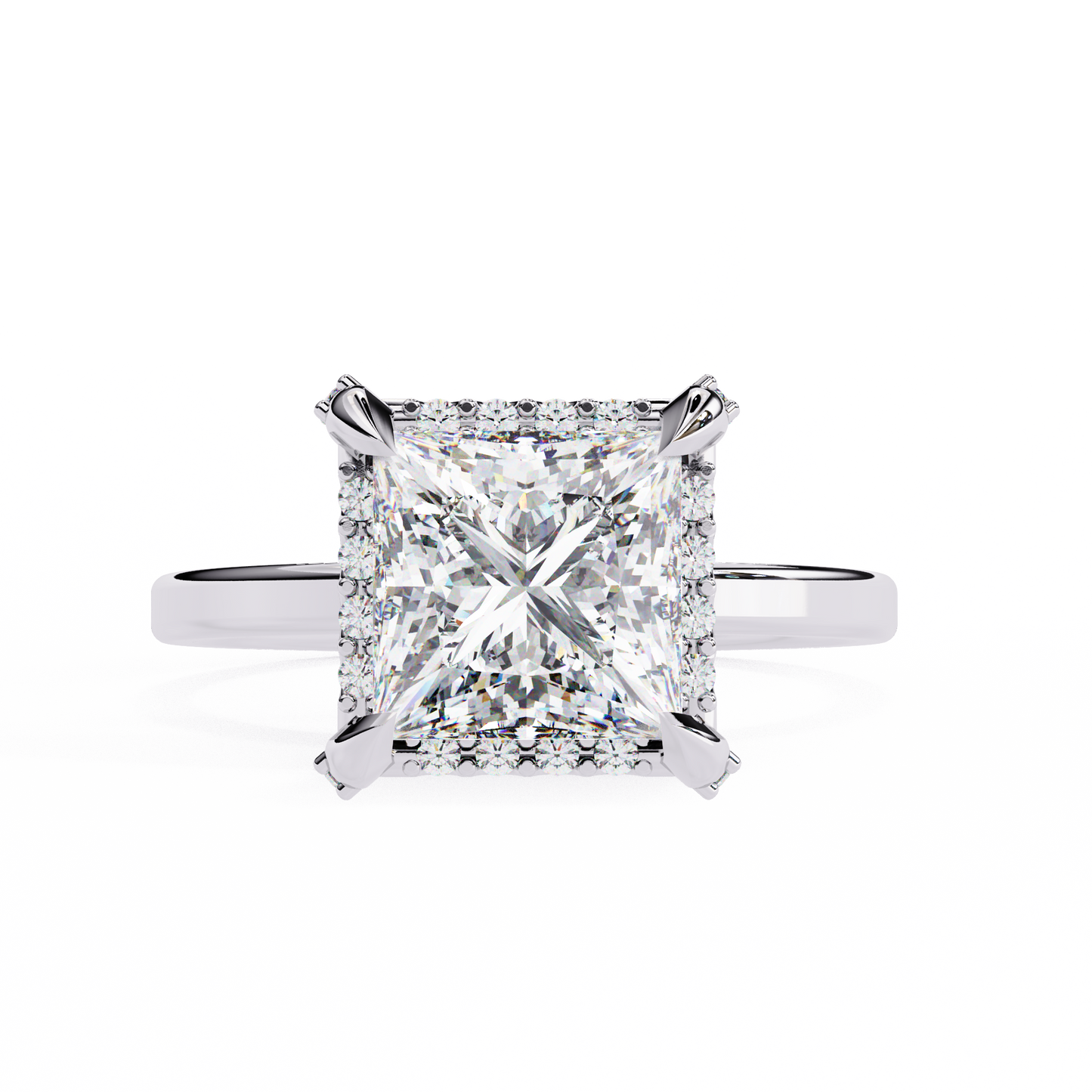 2.00 CT Princess Cut Diamond Engagement Ring - Ulight Jewels