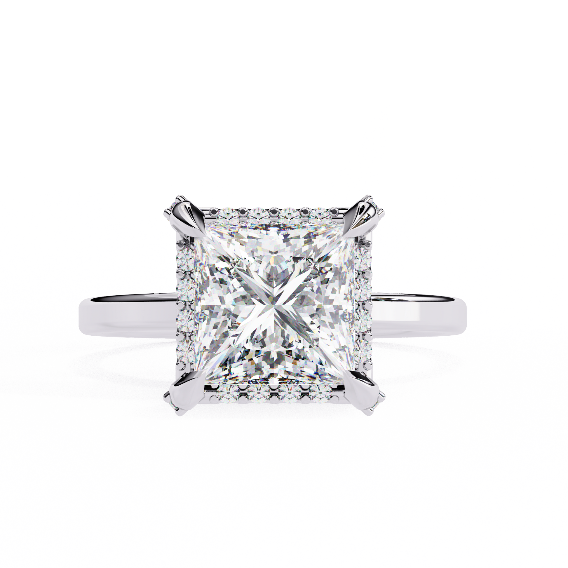 2.00 CT Princess Cut Diamond Engagement Ring - Ulight Jewels