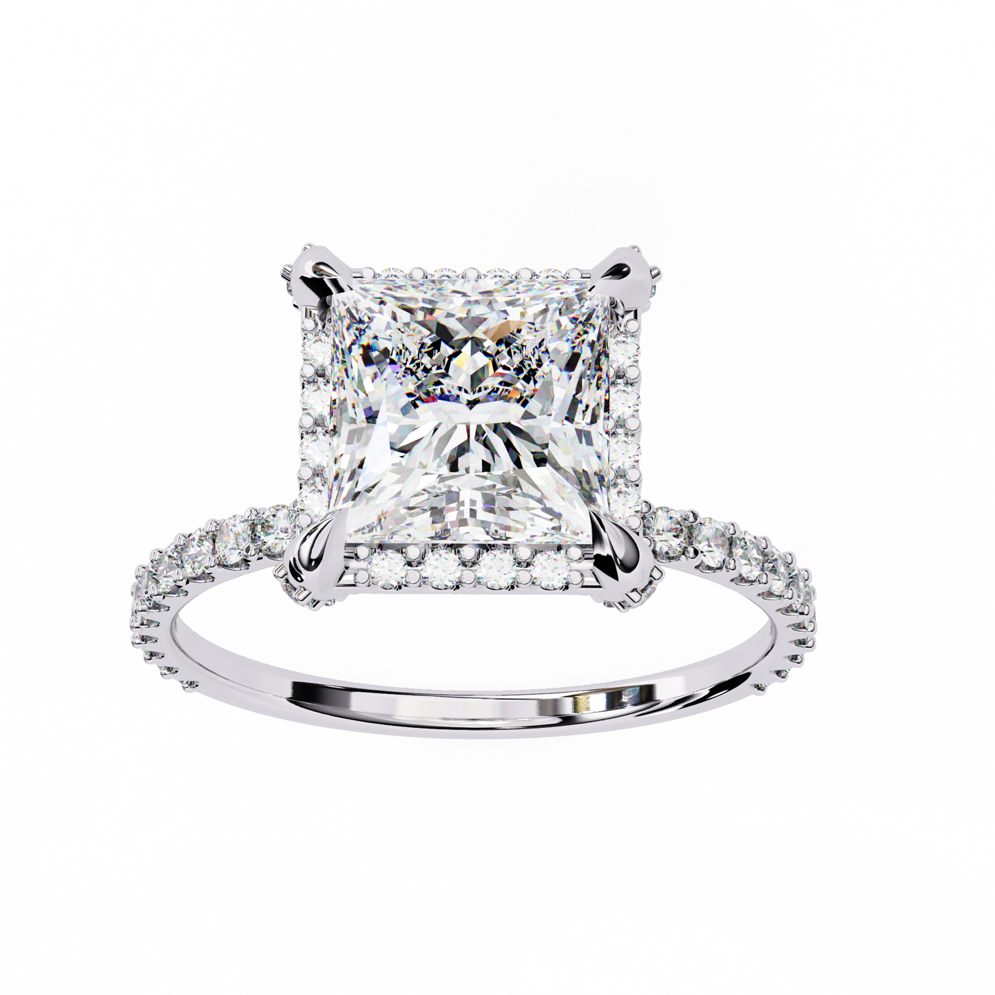 2.00 CT Princess Cut Diamond Engagement Ring