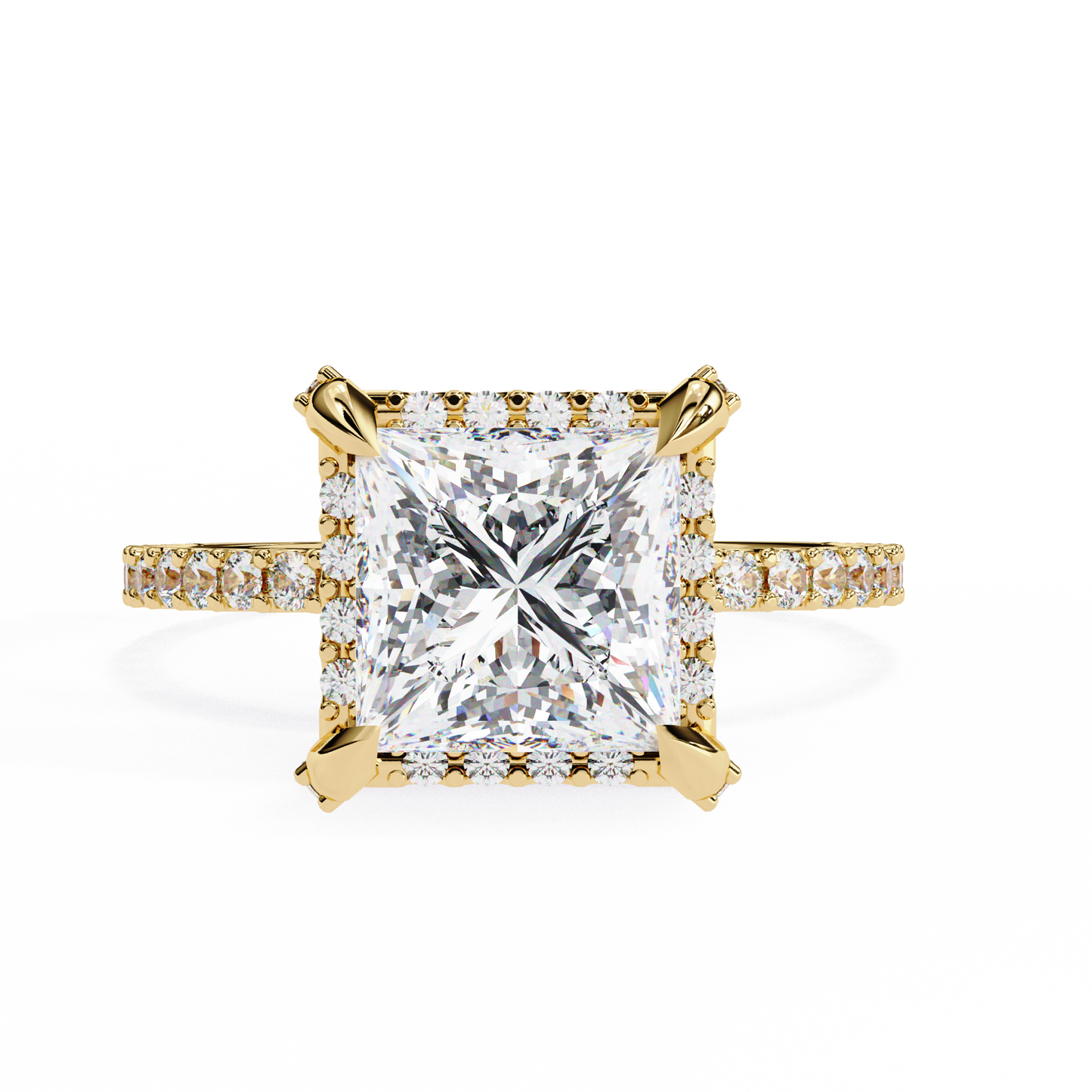 2.00 CT Princess Cut Diamond Engagement Ring