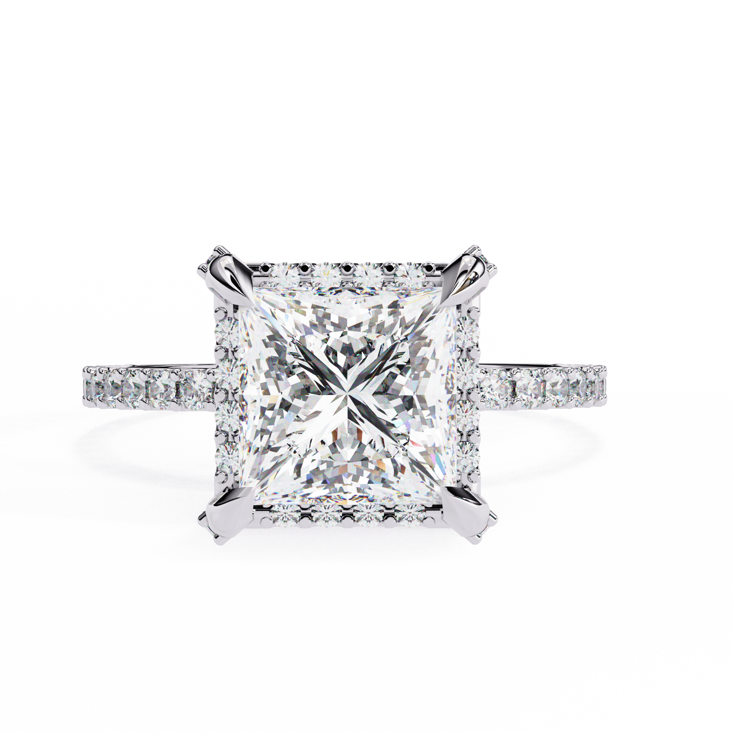 2.00 CT Princess Cut Diamond Engagement Ring - Ulight Jewels