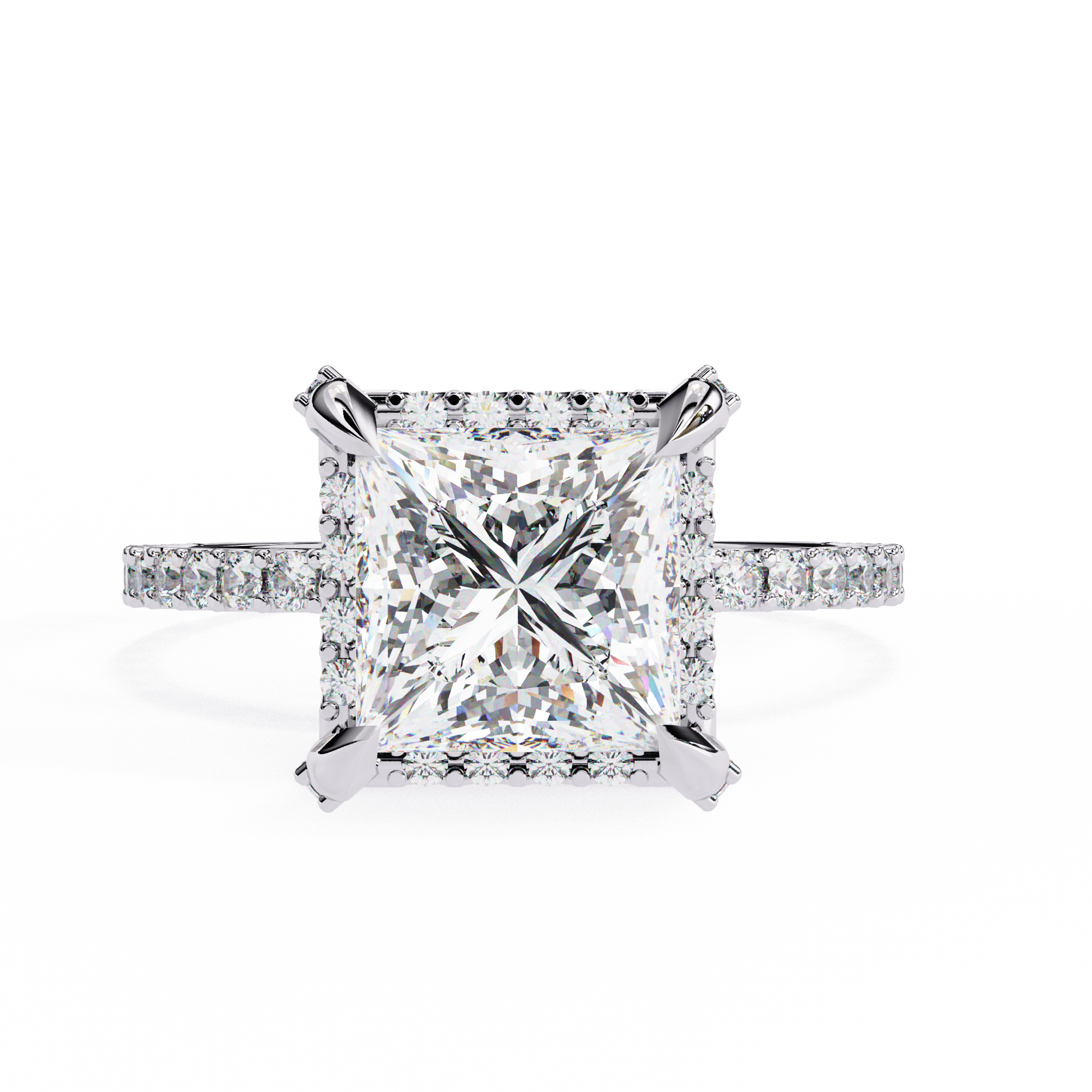 2.00 CT Princess Cut Diamond Engagement Ring - Ulight Jewels