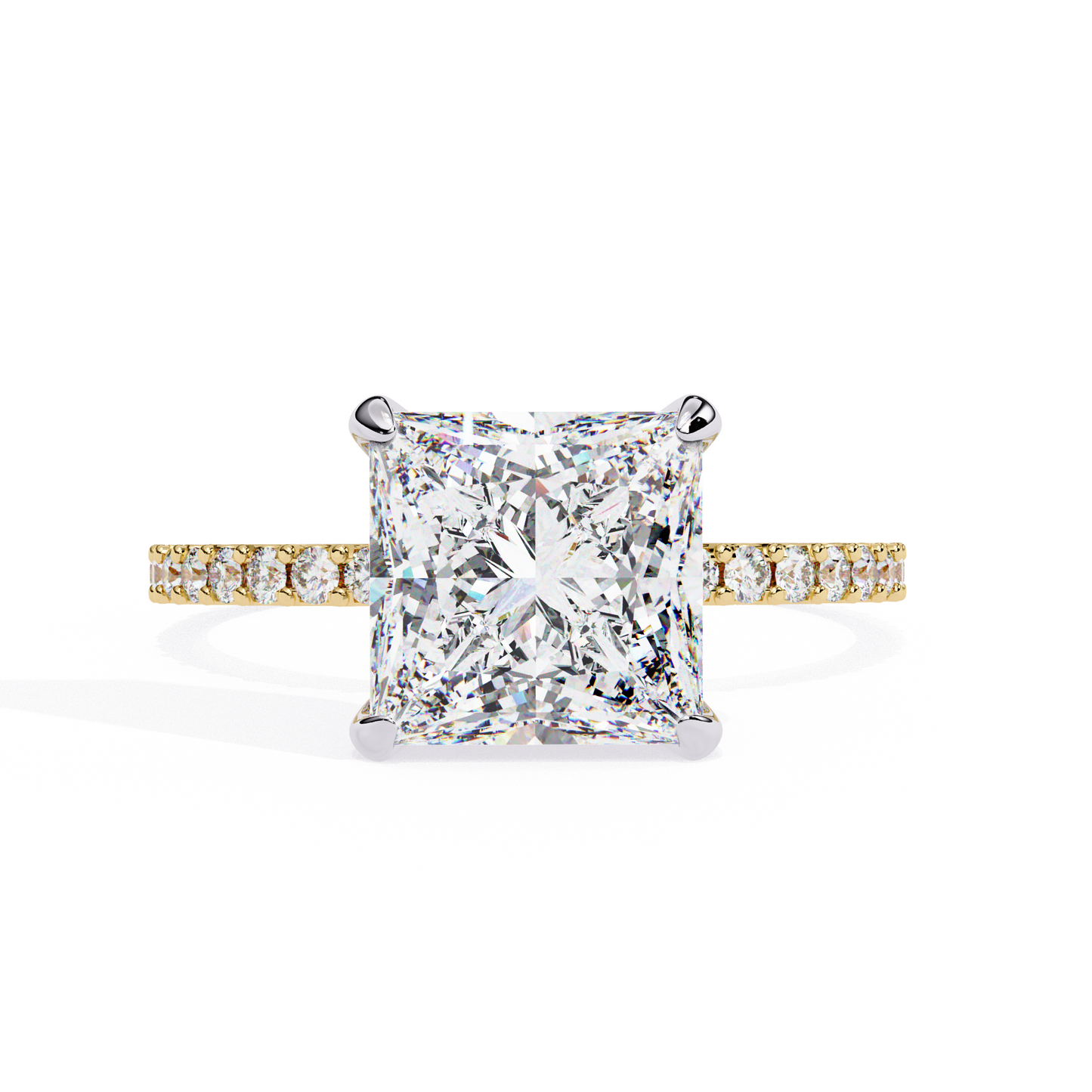 2.50 CT Princess Cut Diamond Wedding Rings