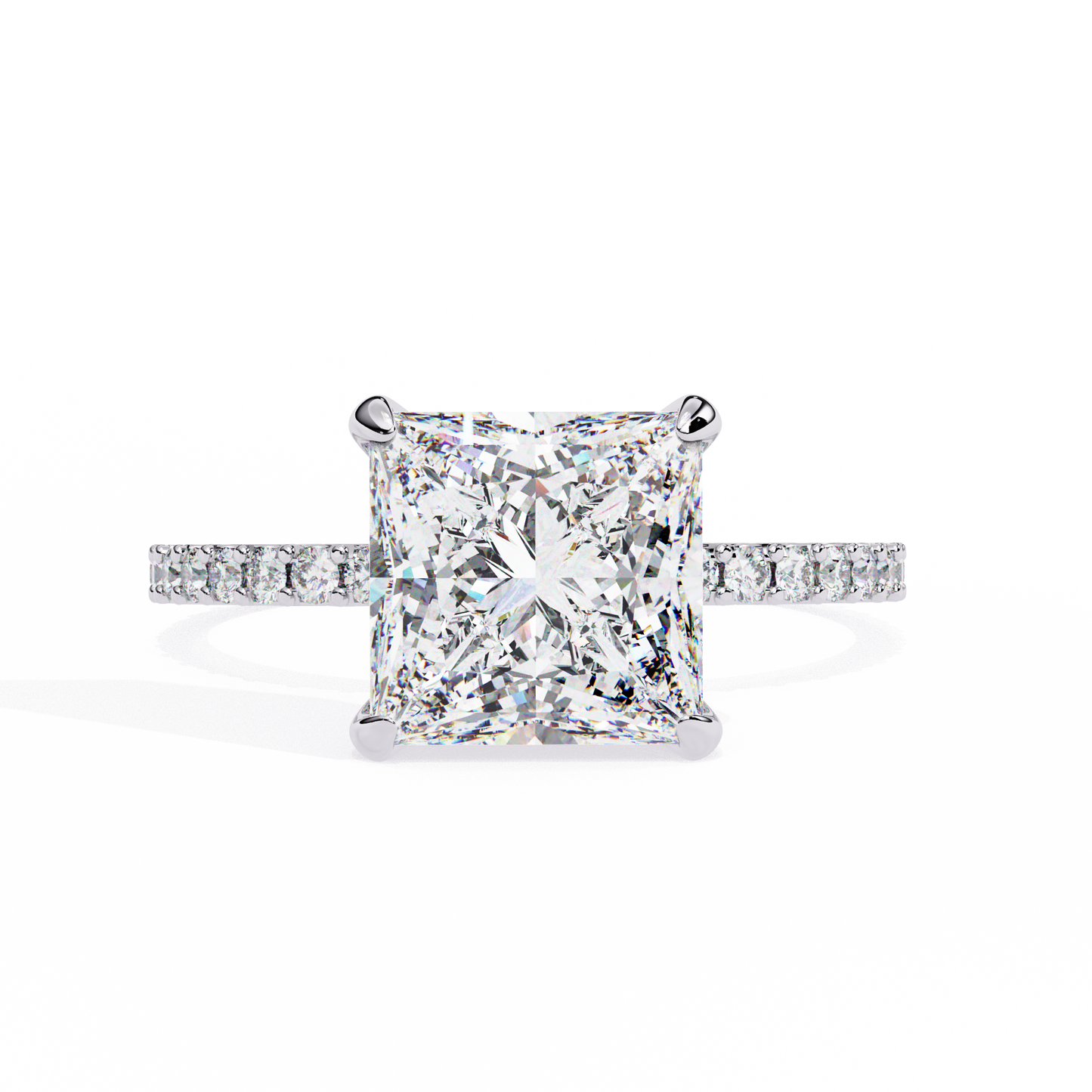 2.50 CT Princess Cut Diamond Wedding Rings - Ulight Jewels