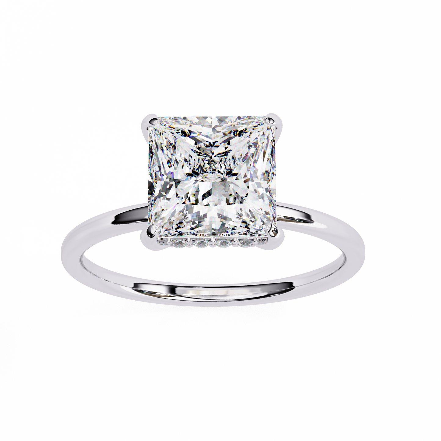 2.50 CT Princess Cut Diamond Engagement Ring - Ulight Jewels