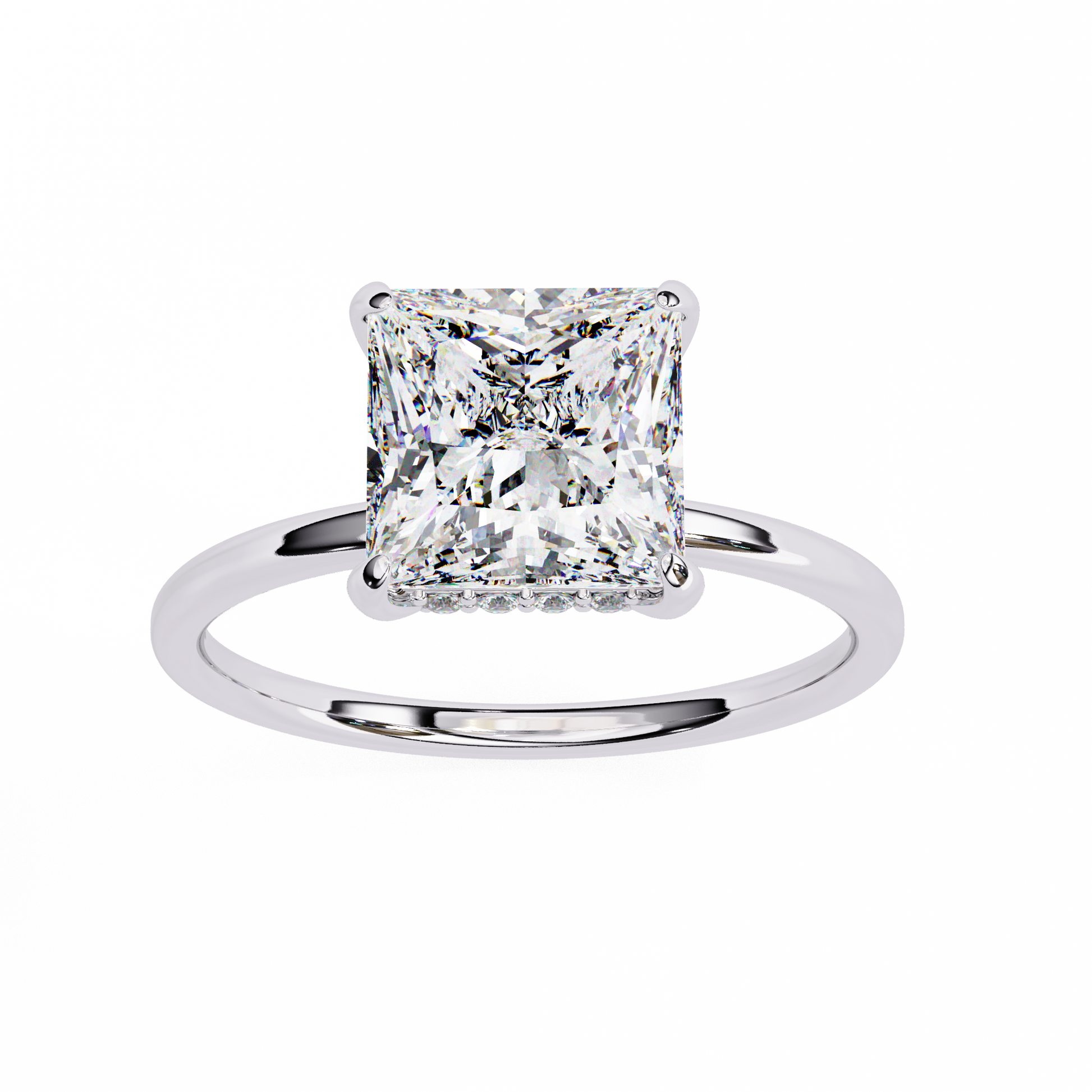 2.50 CT Princess Cut Diamond Engagement Ring - Ulight Jewels