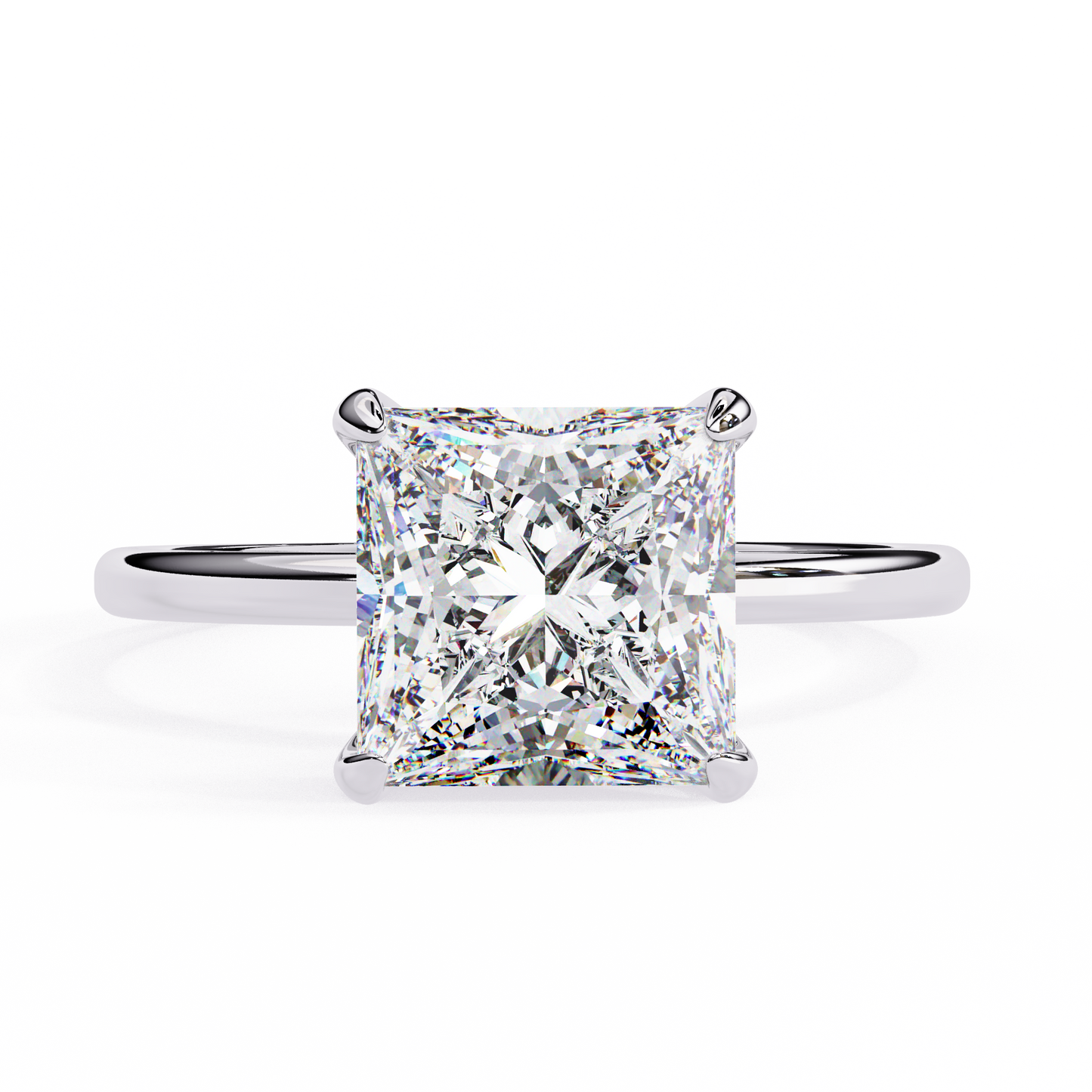 2.50 CT Princess Cut Diamond Engagement Ring