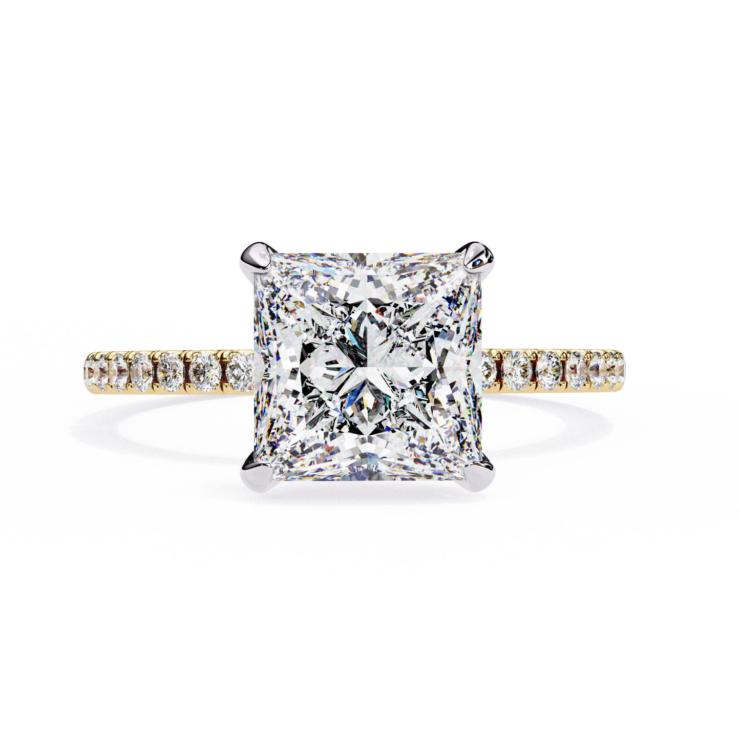 2.50 CT Princess Cut Diamond Engagement Ring