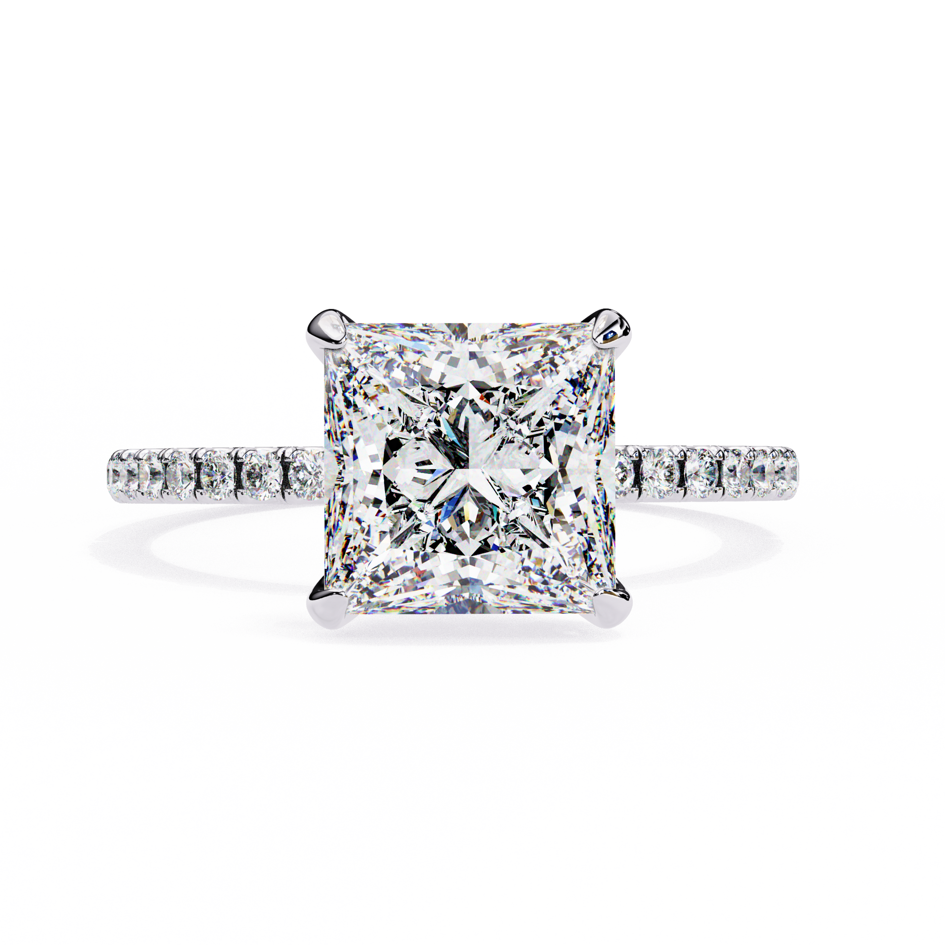 2.50 CT Princess Cut Diamond Engagement Ring - Ulight Jewels