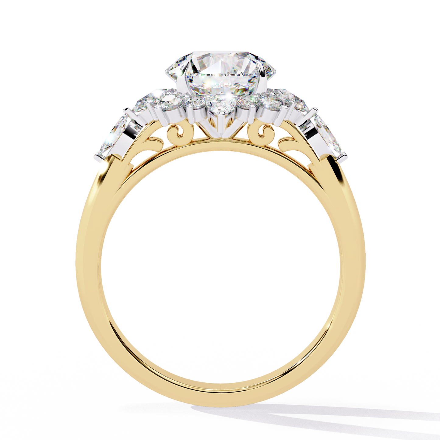 1.50  CT Round Cut Diamond Engagement Ring