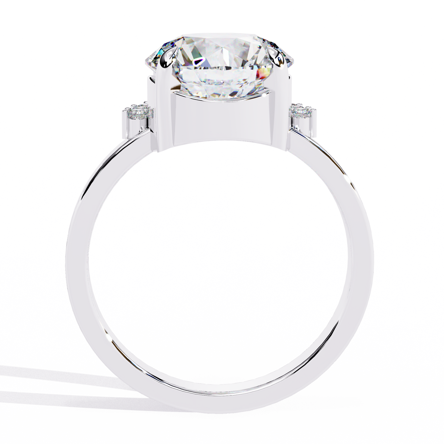 3.35CT Round Cut Diamond Engagement Ring