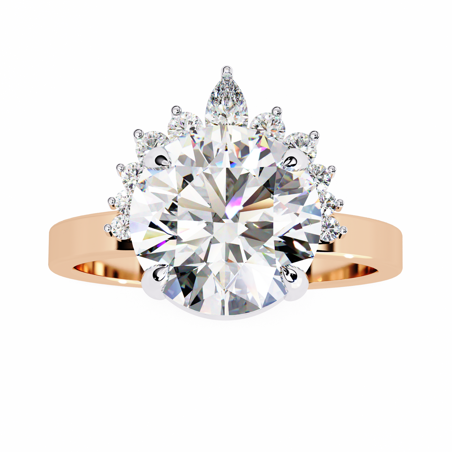 3.35CT Round Cut Diamond Engagement Ring