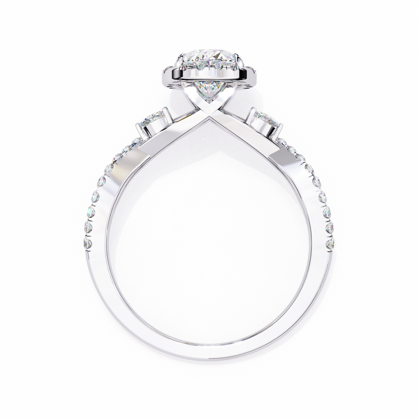 1.00 CT Oval Cut Diamond Wedding Rings