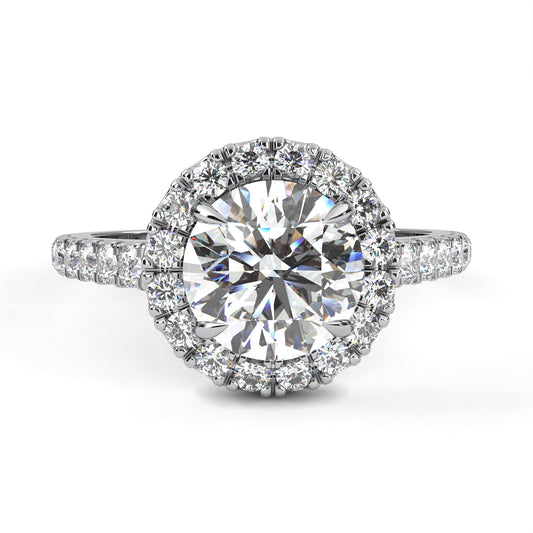 1.00   CT Round Cut Diamond Engagement Ring - Ulight Jewels