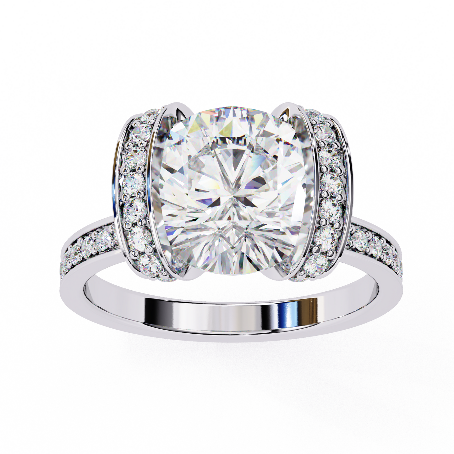 3.00 CT Round Cut Diamond Engagement Ring