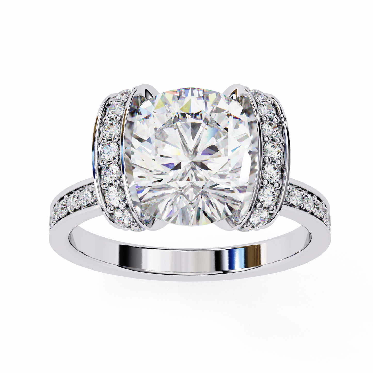 3.00 CT Round Cut Diamond Engagement Ring