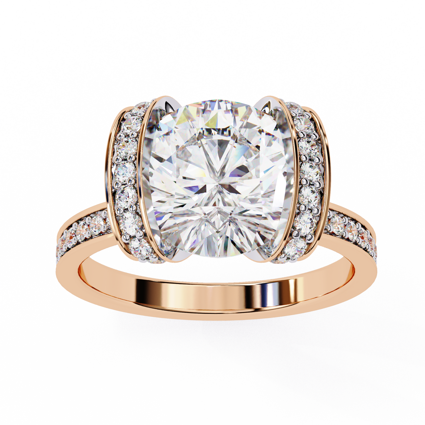 3.00 CT Round Cut Diamond Engagement Ring