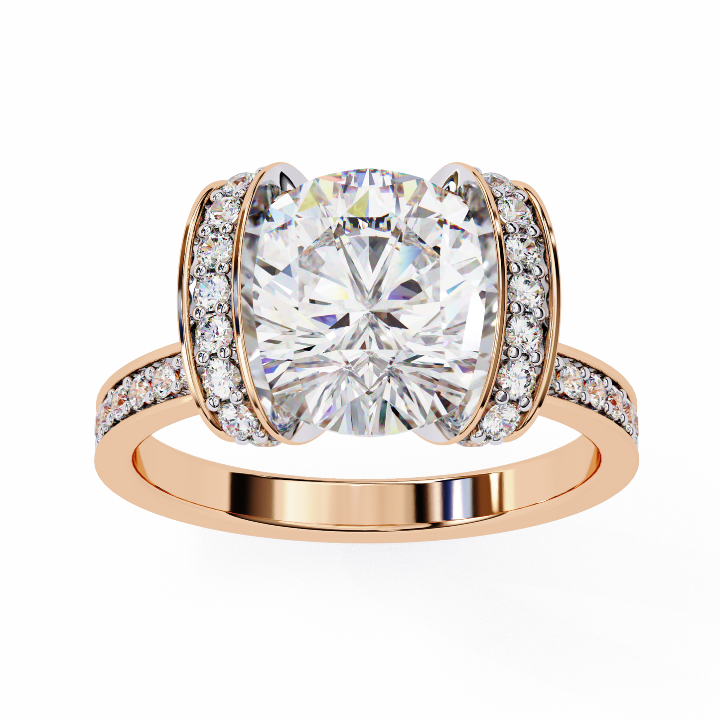 3.00 CT Round Cut Diamond Engagement Ring