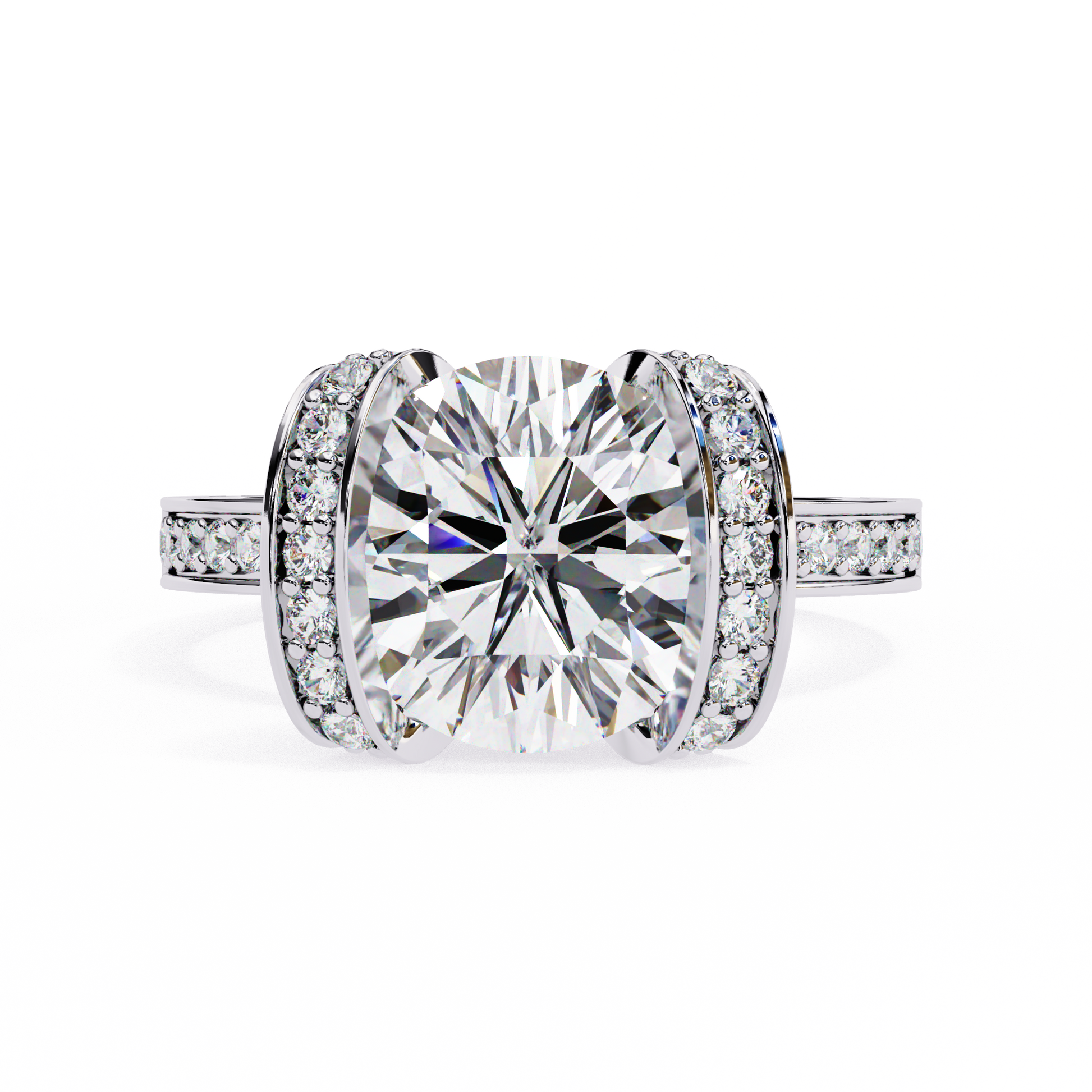 3.00 CT Round Cut Diamond Engagement Ring - Ulight Jewels