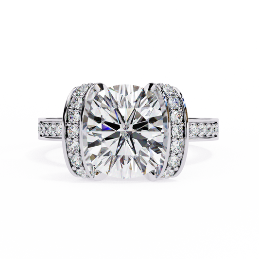 3.00 CT Round Cut Diamond Engagement Ring - Ulight Jewels