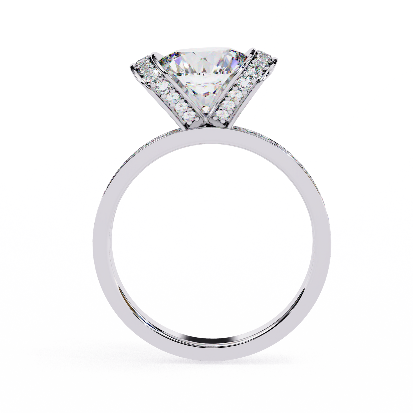 3.00 CT Round Cut Diamond Engagement Ring