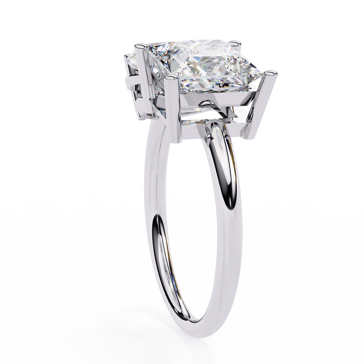 Pear & Princess Cut Diamond Engagement Ring