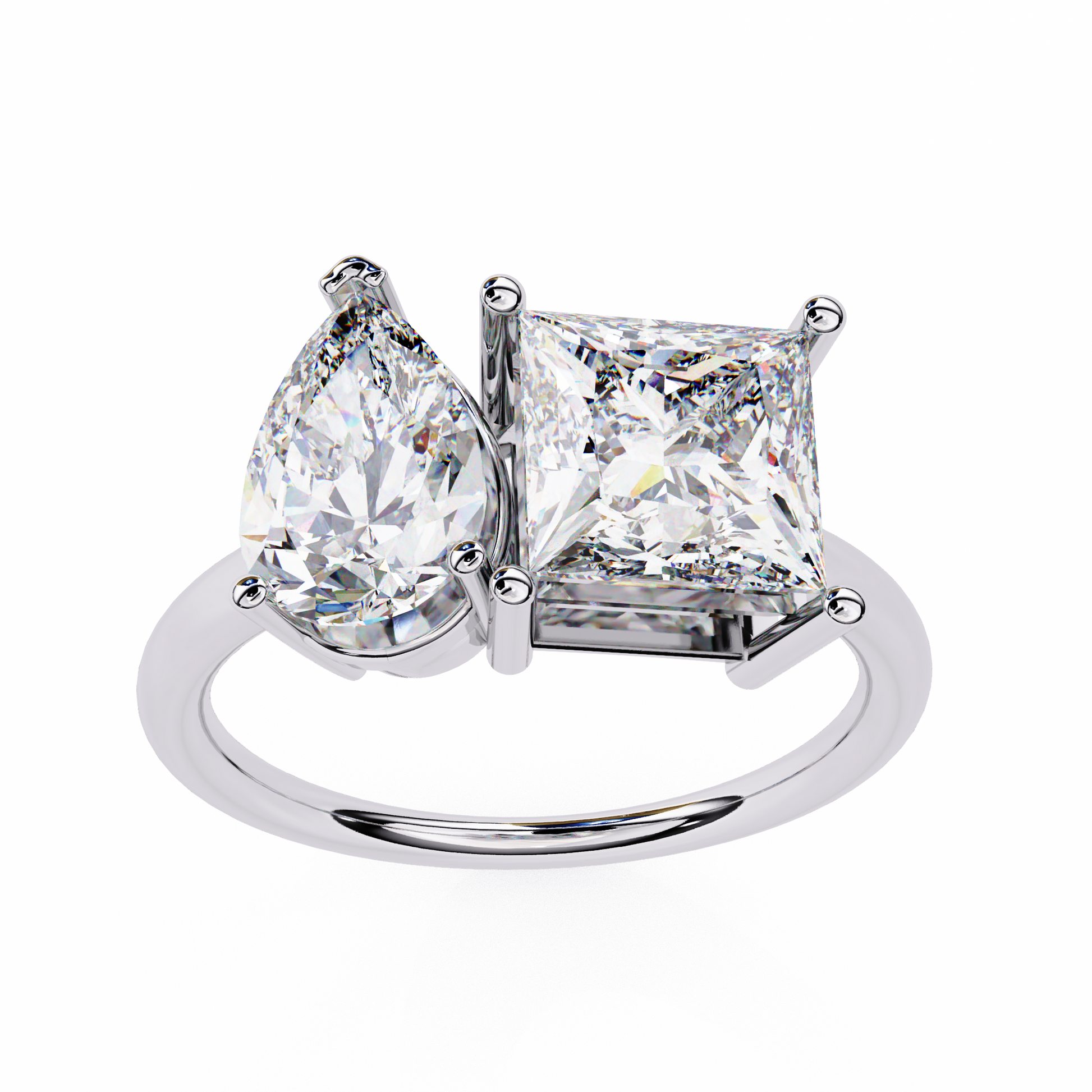 Pear & Princess Cut Diamond Engagement Ring - Ulight Jewels