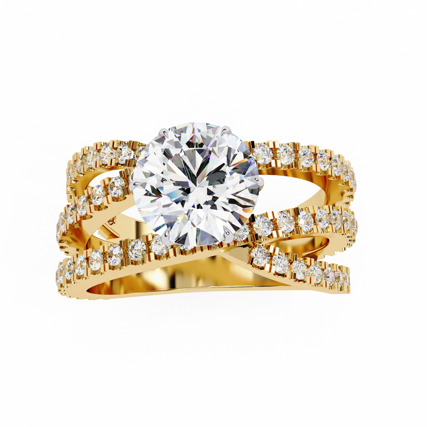 1.00 CT Round Cut Diamond Engagement Ring