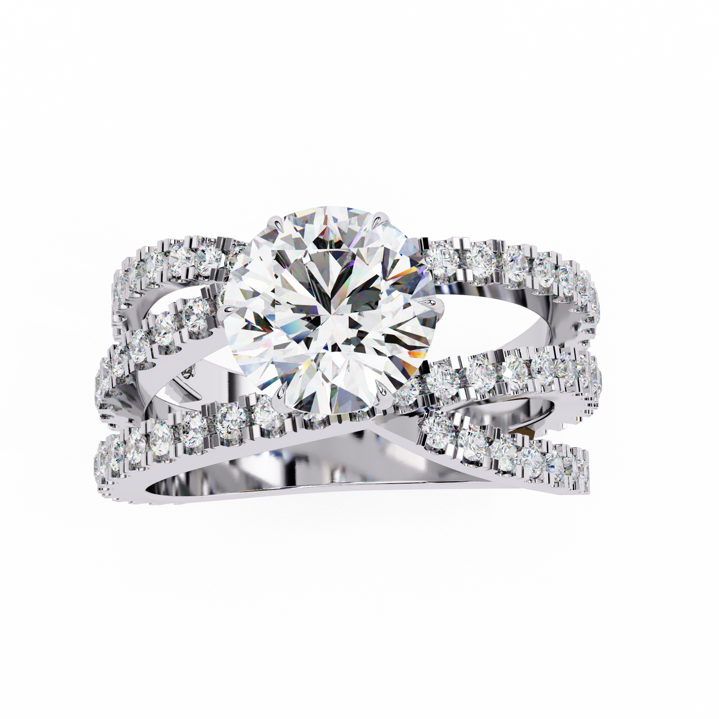 1.00 CT Round Cut Diamond Engagement Ring