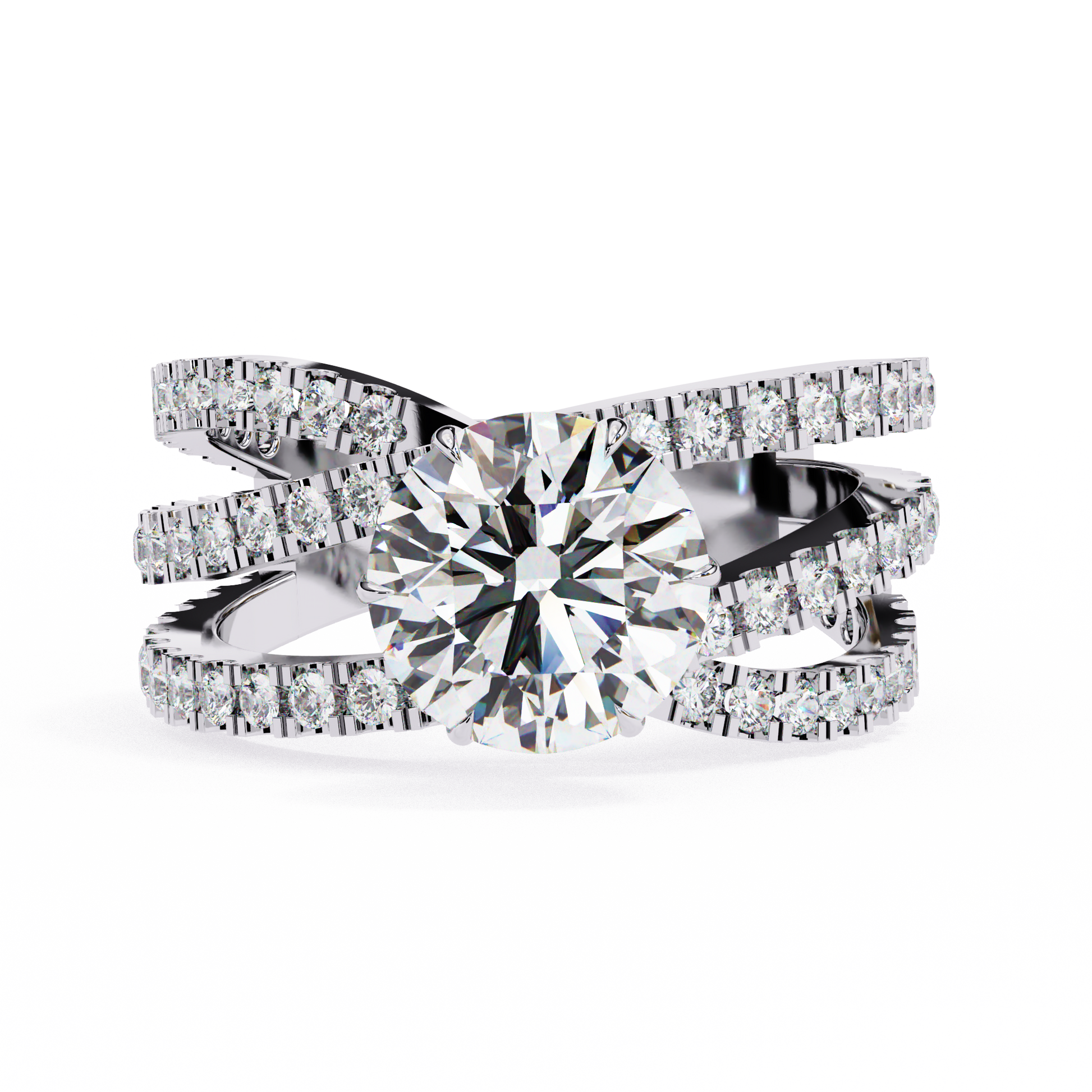 1.00 CT Round Cut Diamond Engagement Ring - Ulight Jewels