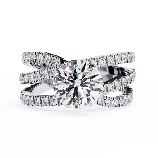 1.00 CT Round Cut Diamond Engagement Ring - Ulight Jewels