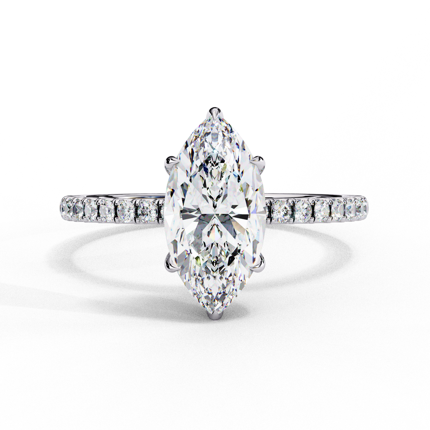 1.50  CT Marquise Cut Diamond Wedding Rings