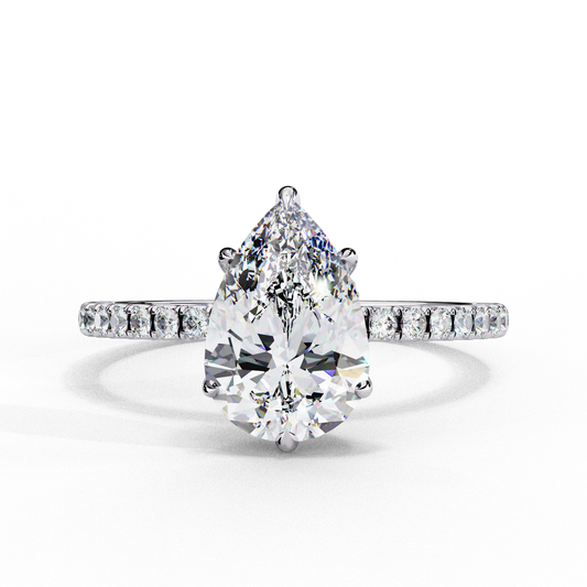 1.75  CT Pear Cut Diamond Engagement Ring - Ulight Jewels