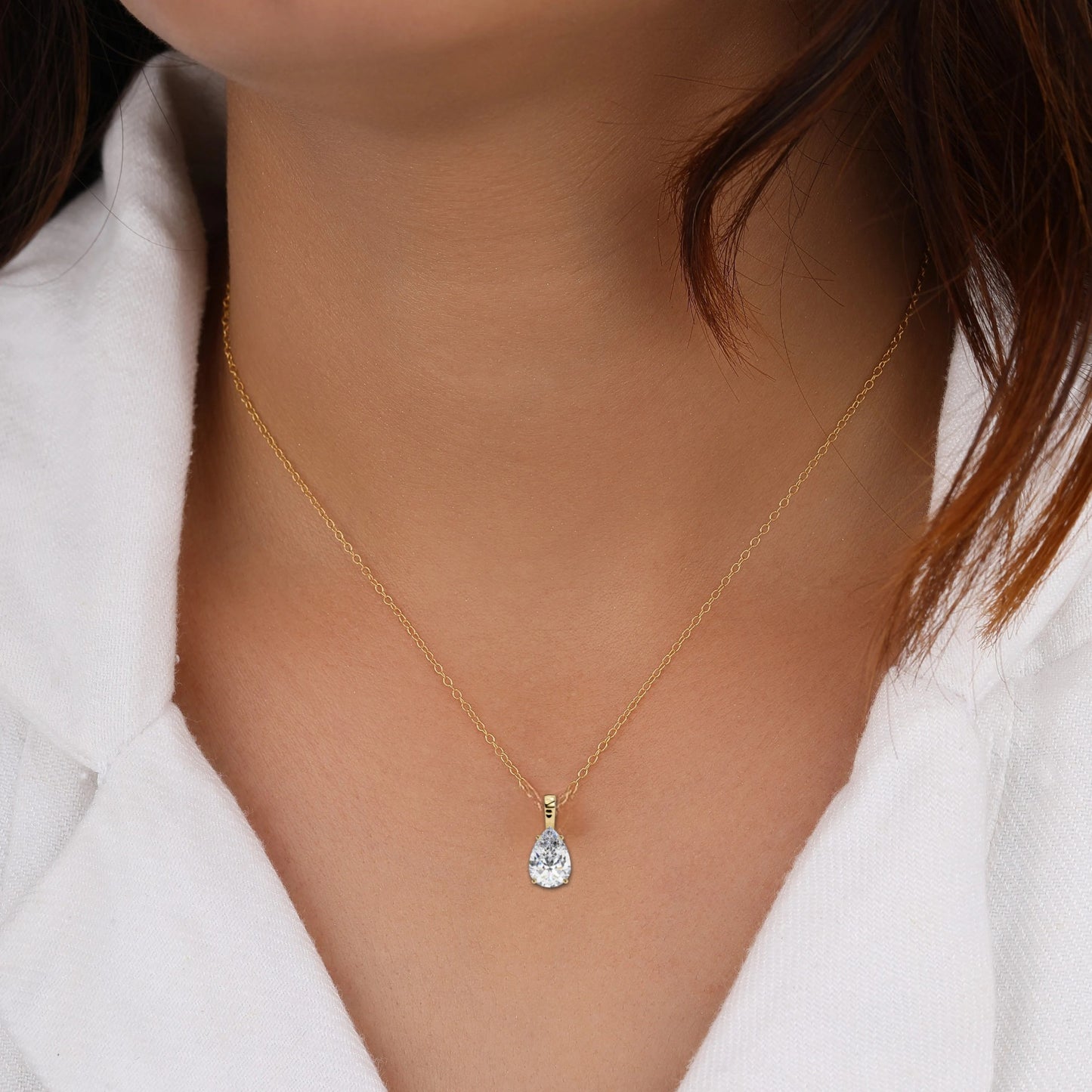 2.25  CT Pear Cut Diamond Pendant