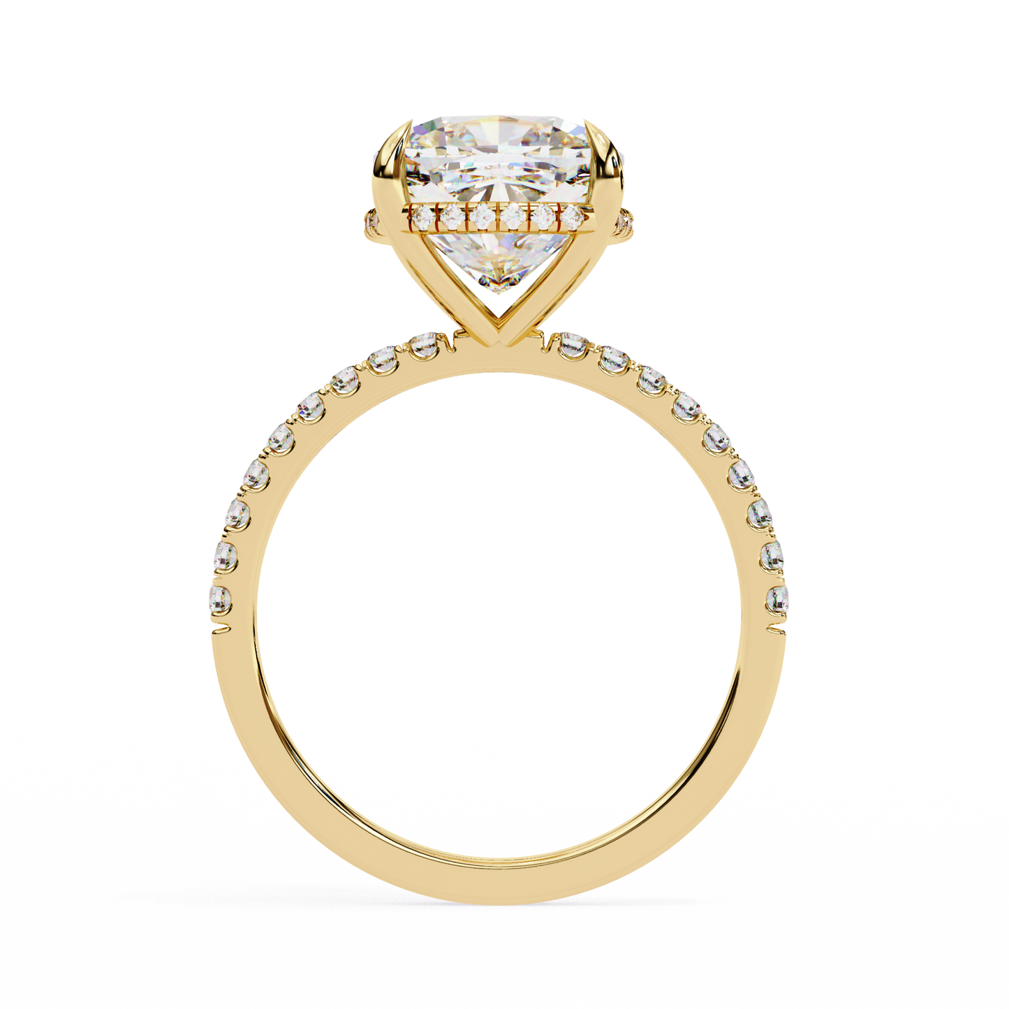 4.50  CT Cushion Cut Diamond Wedding Rings