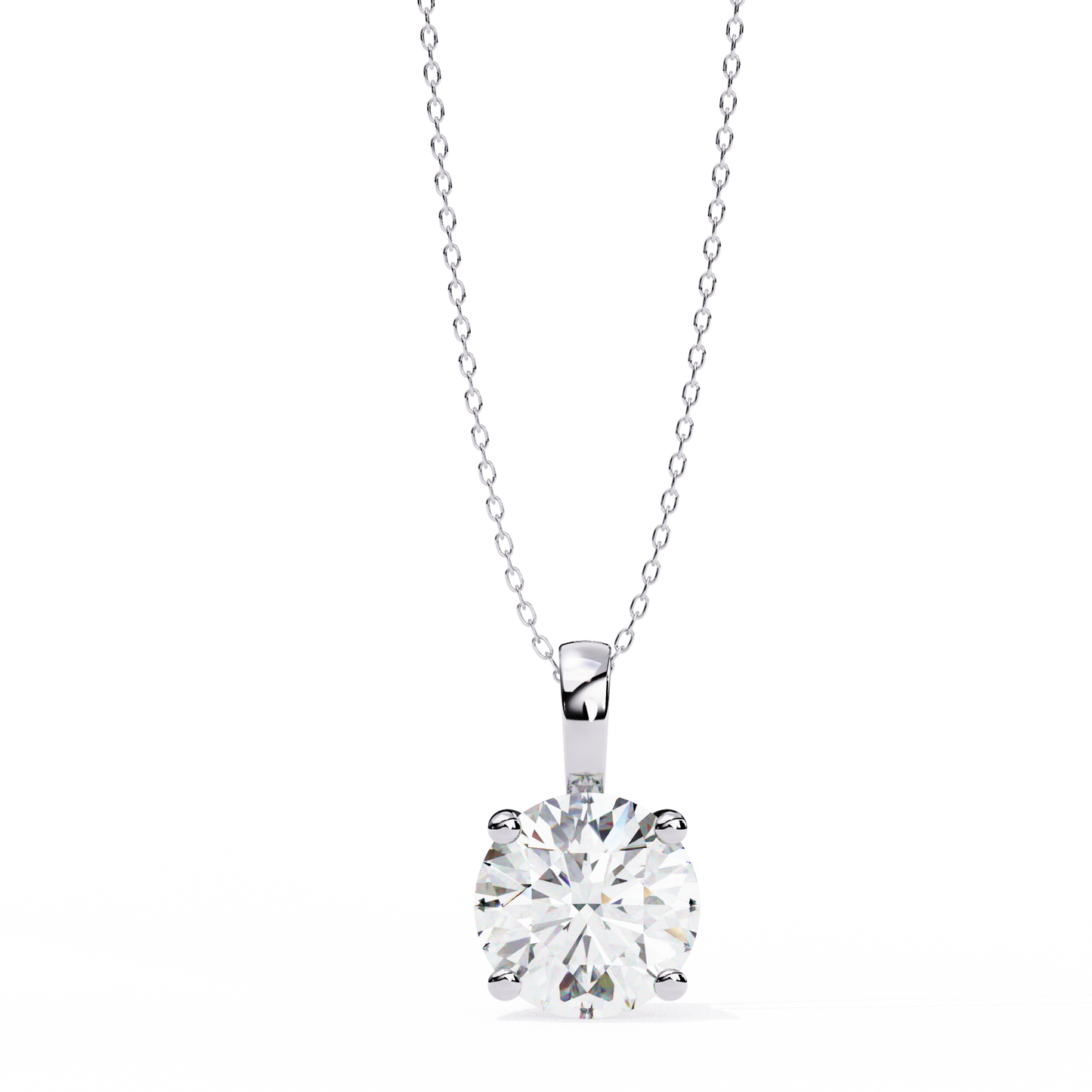 2.00 CT Round Cut Diamond Pendant