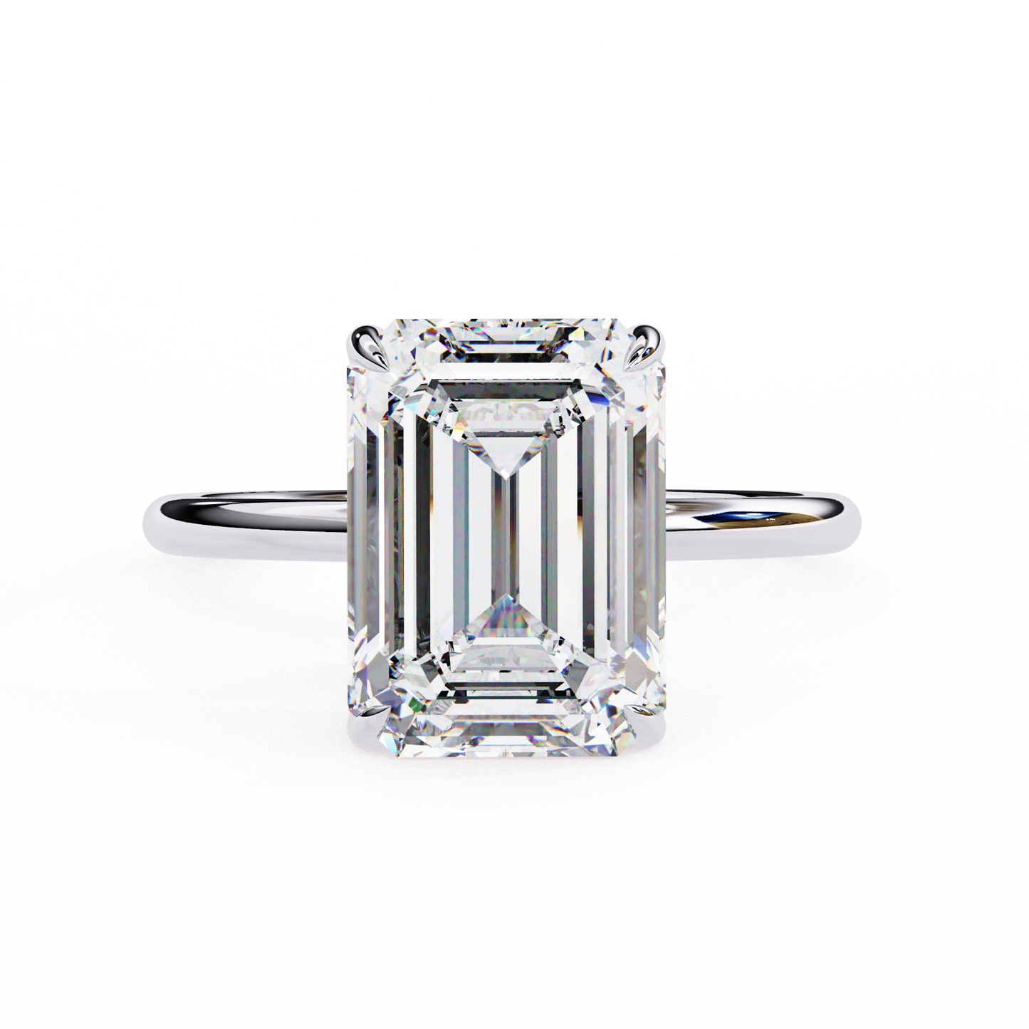 2.50  CT  Emerald Cut  Diamond Wedding Rings - Ulight Jewels