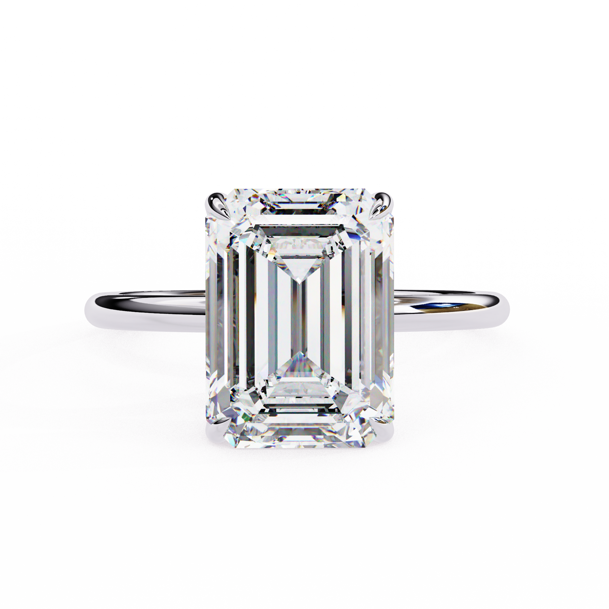 2.50  CT  Emerald Cut  Diamond Wedding Rings - Ulight Jewels