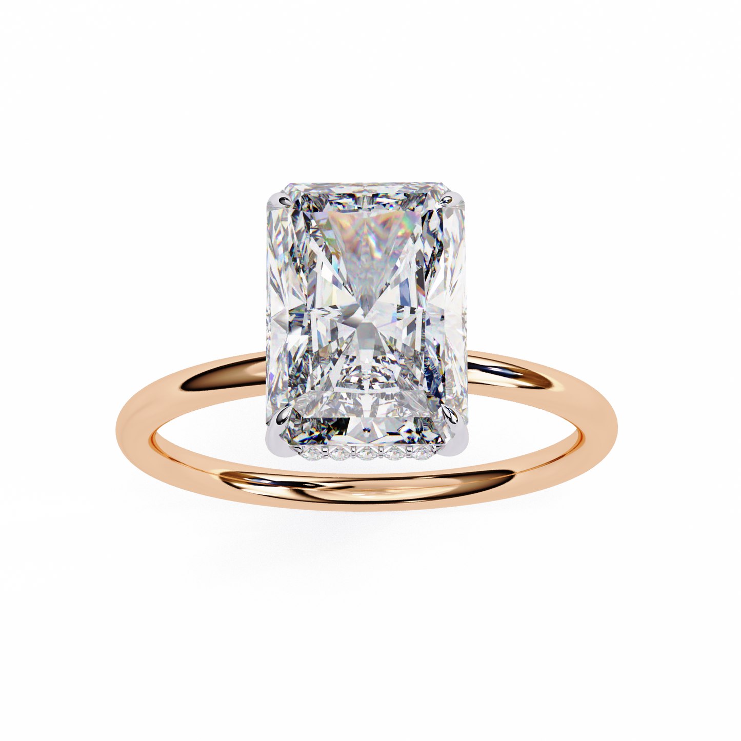 2.00  CT Radiant Cut Diamond Wedding Rings