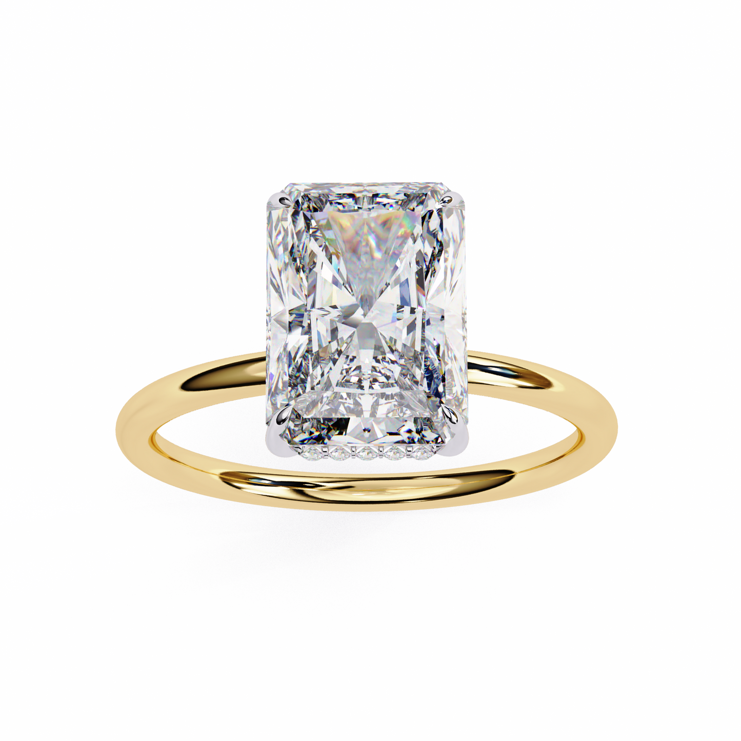 2.00  CT Radiant Cut Diamond Wedding Rings