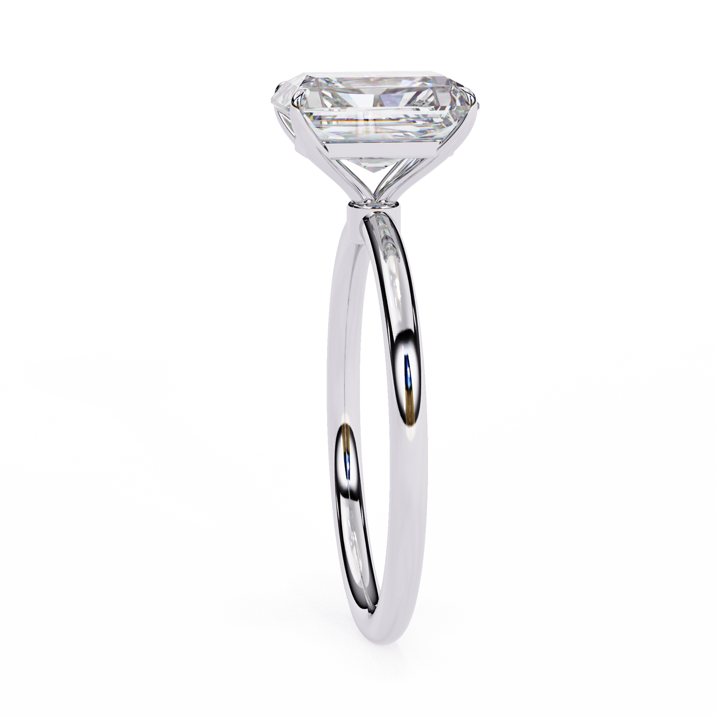 2.50  CT Radiant  Cut  Diamond Wedding Rings