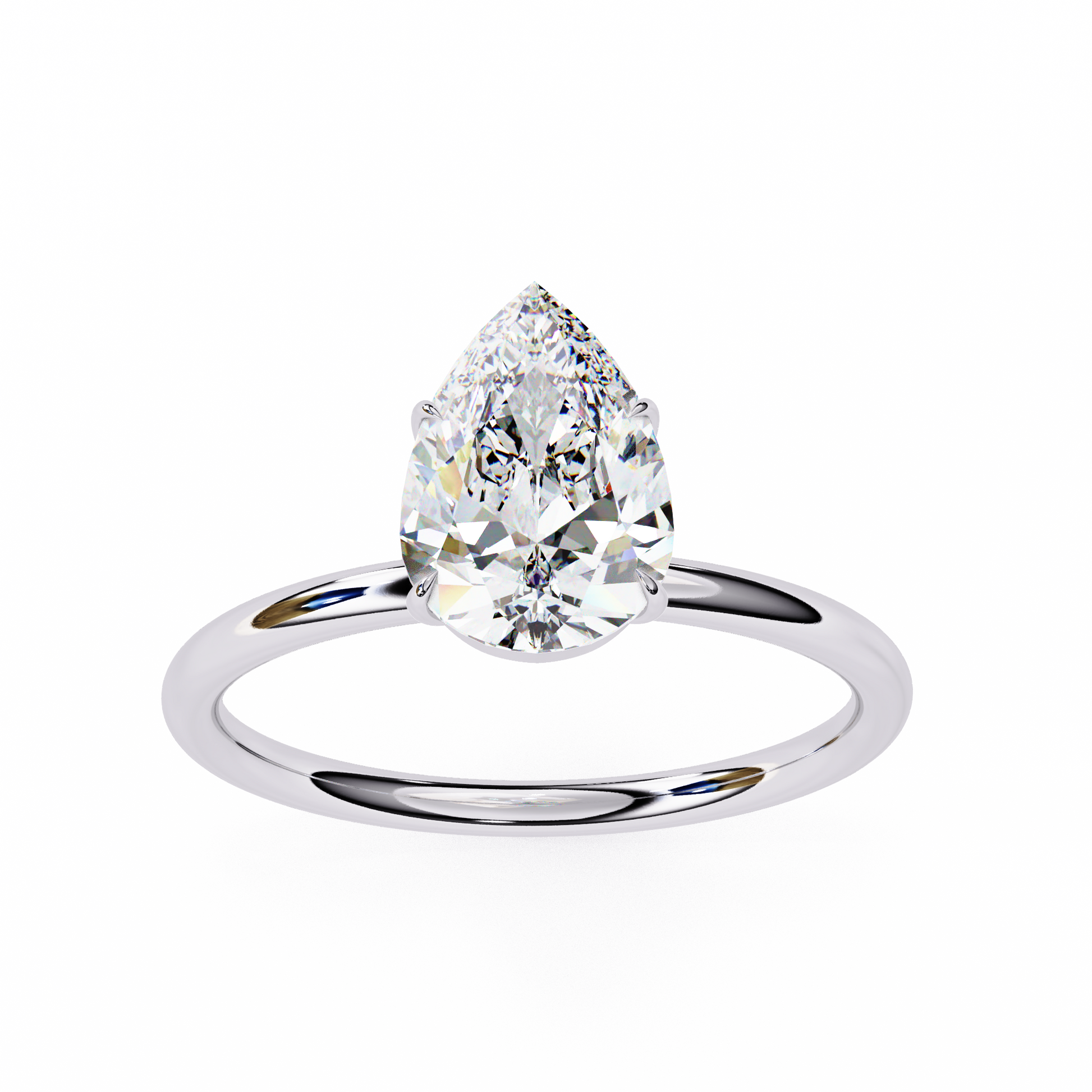 1.25 CT Pear Cut Diamond Wedding Rings - Ulight Jewels