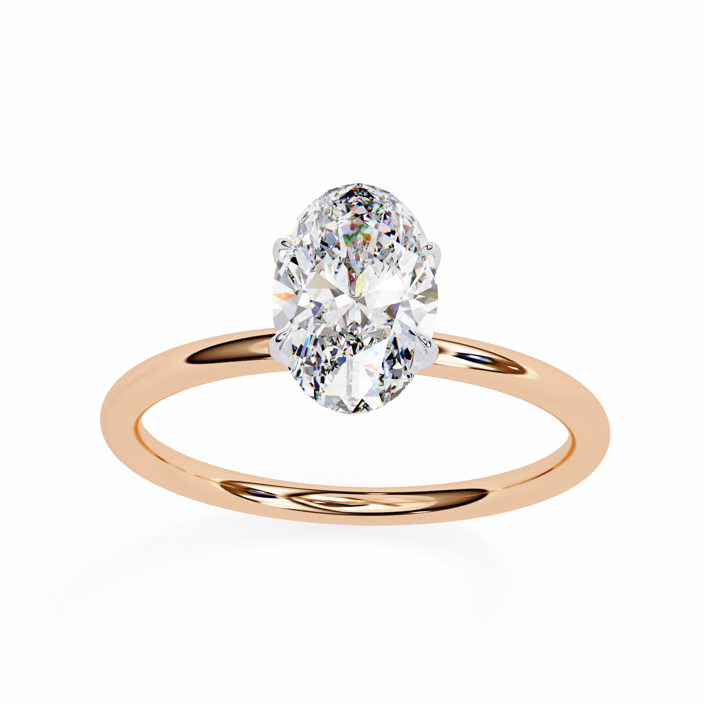 1.75 CT Oval  Cut Diamond Engagement Ring