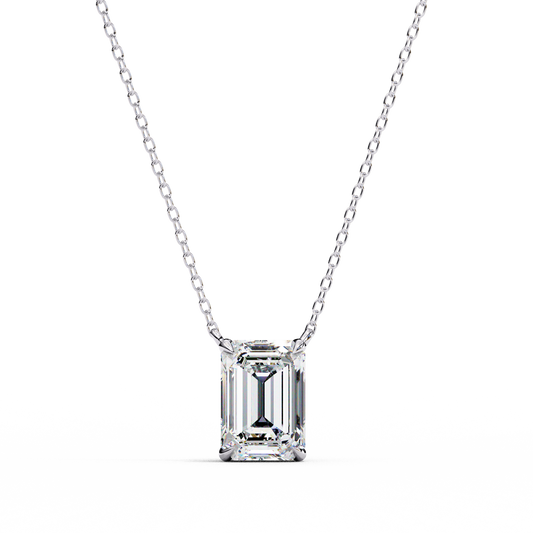 1.00 CT Emerald Cut Diamond Pendant