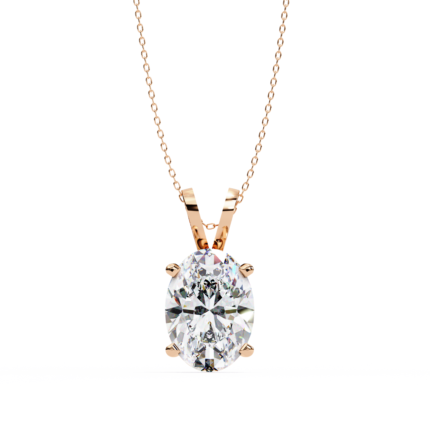 2.50 CT Oval Cut Diamond Pendant