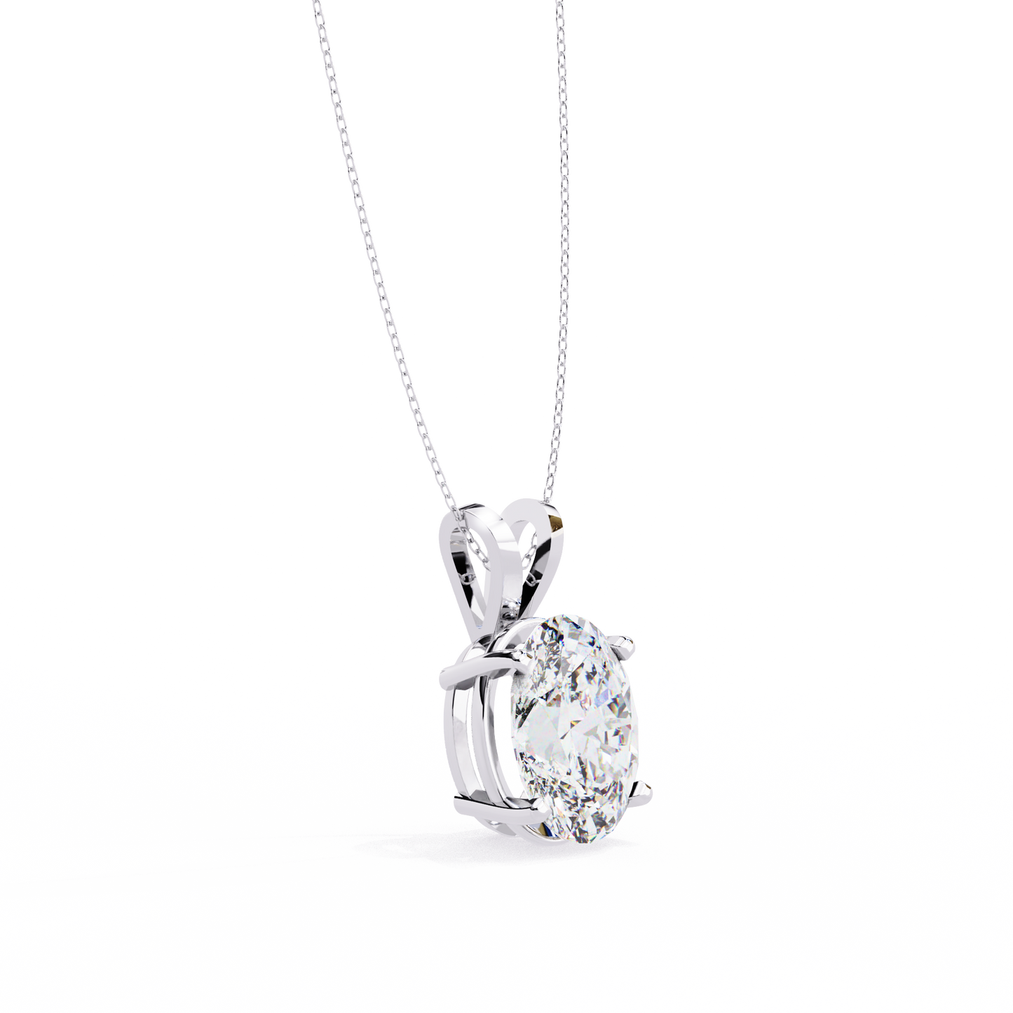 2.50 CT Oval Cut Diamond Pendant