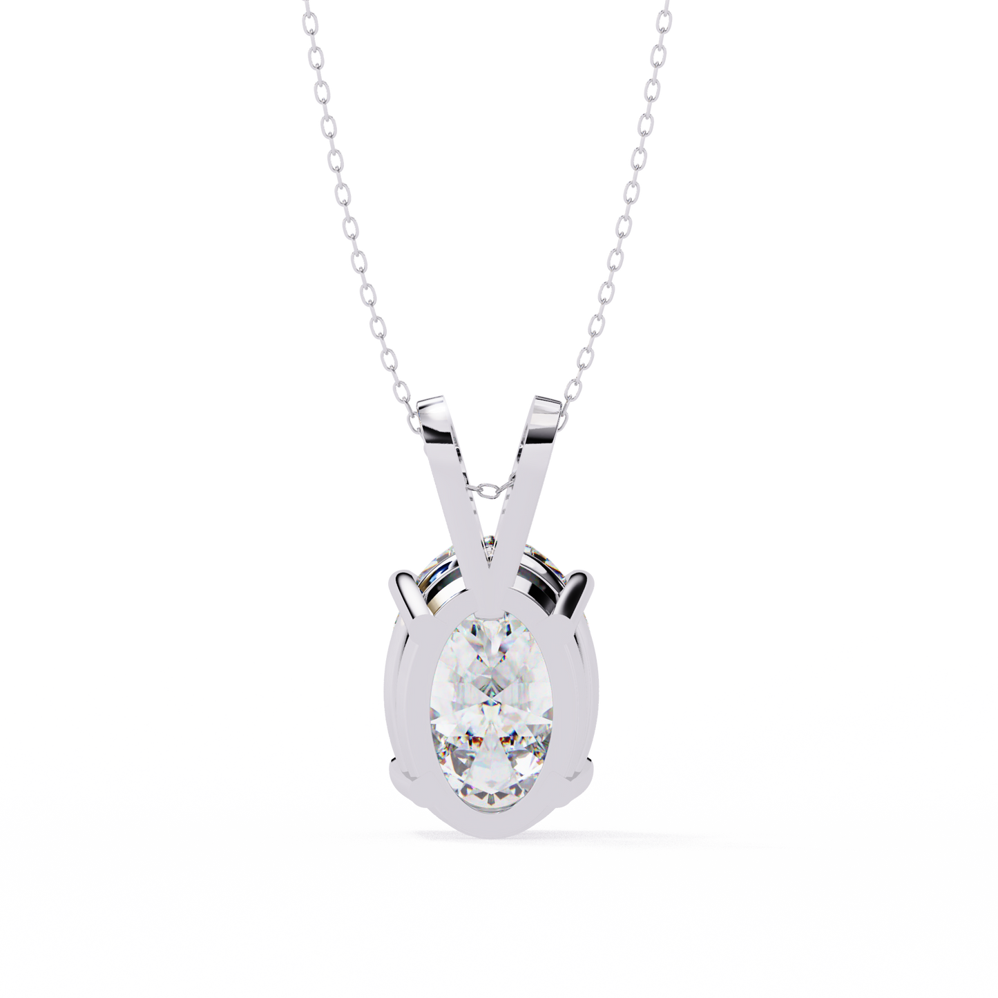 2.50 CT Oval Cut Diamond Pendant