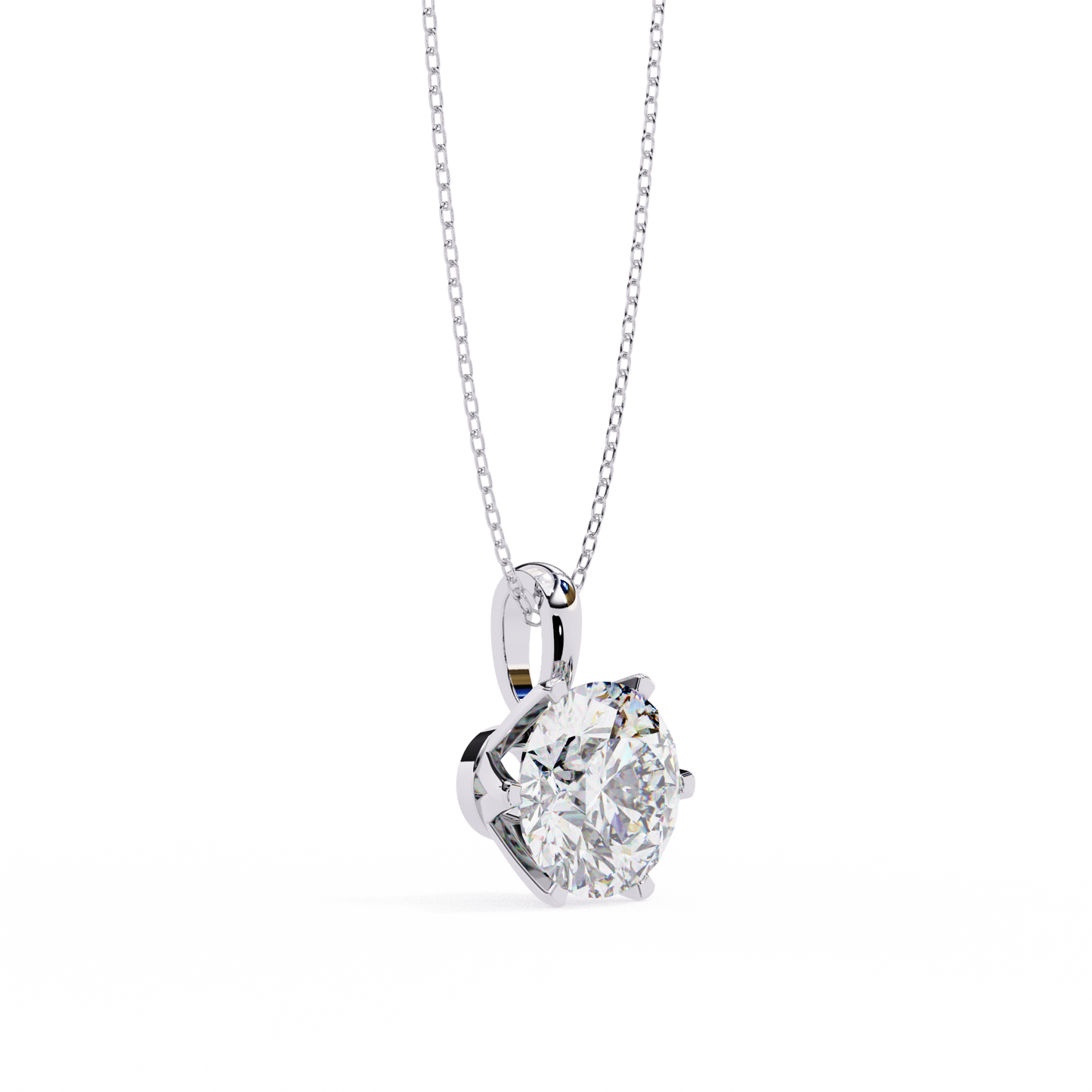 2.10 CT Round Cut Diamond Pendant