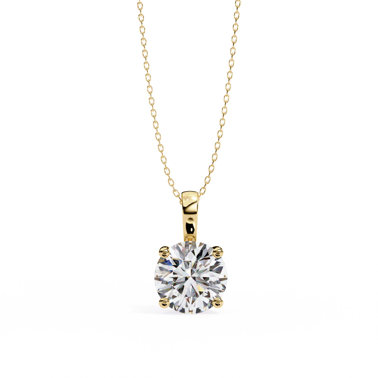 2.00 CT Round Cut Diamond Pendant